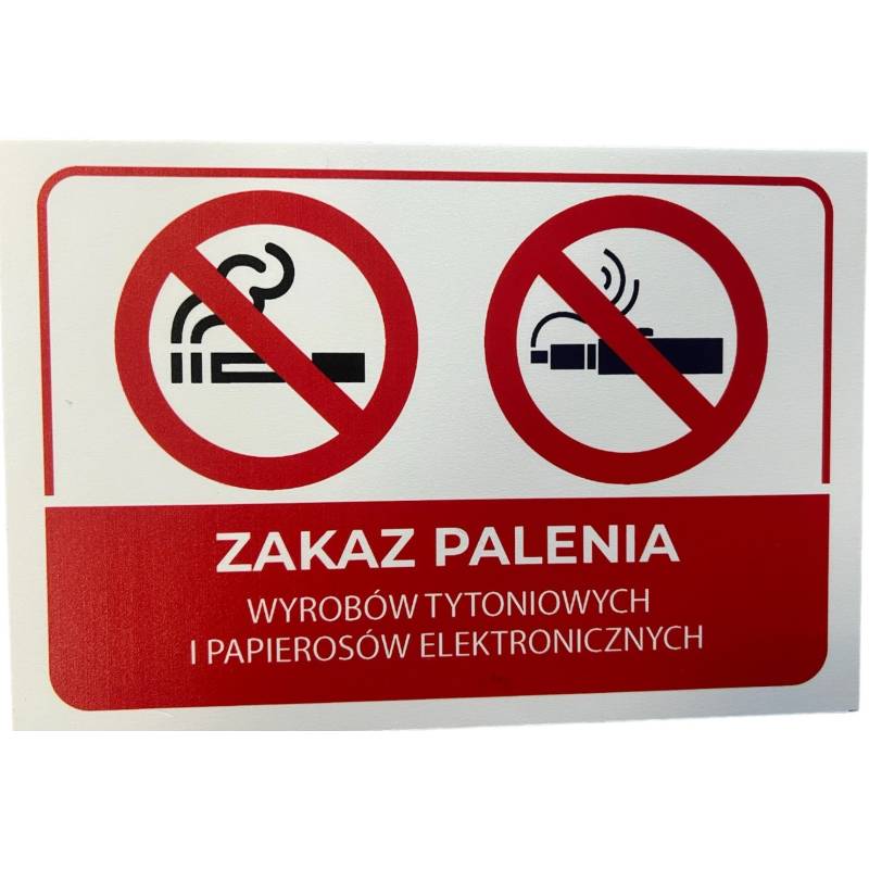 Tabliczka-Zakaz palenia wyr.tyt. i pap.elek. 15x22