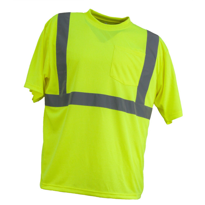Koszulka T-shirt zółta z odblaskiem r.XXL