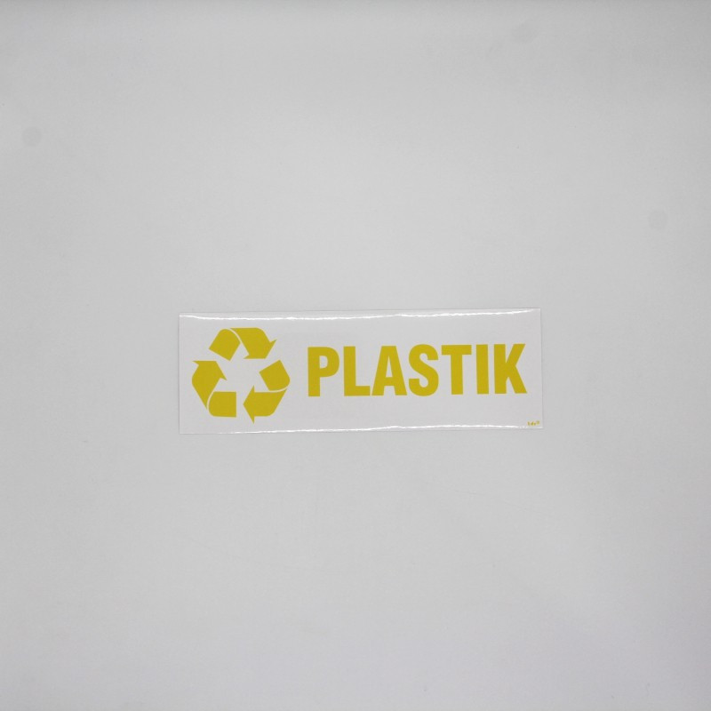 Naklejka-segregowanie śmieci -PLASTIK Folia 10x30c