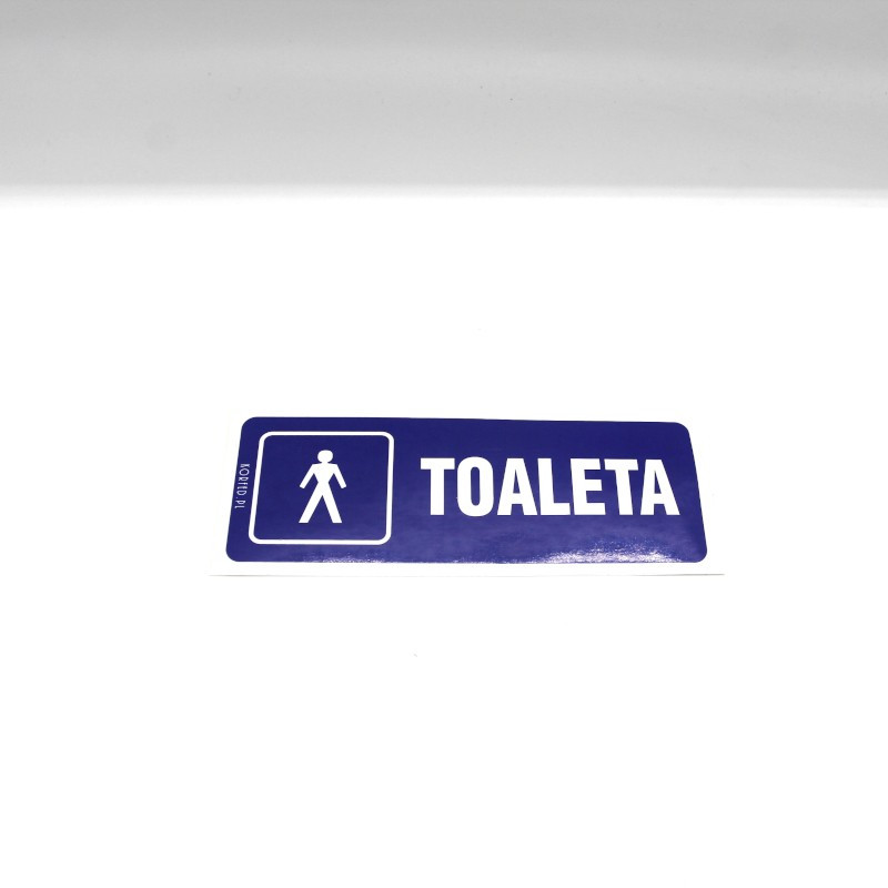 Naklejka- Toaleta męska Folia 8x21cm