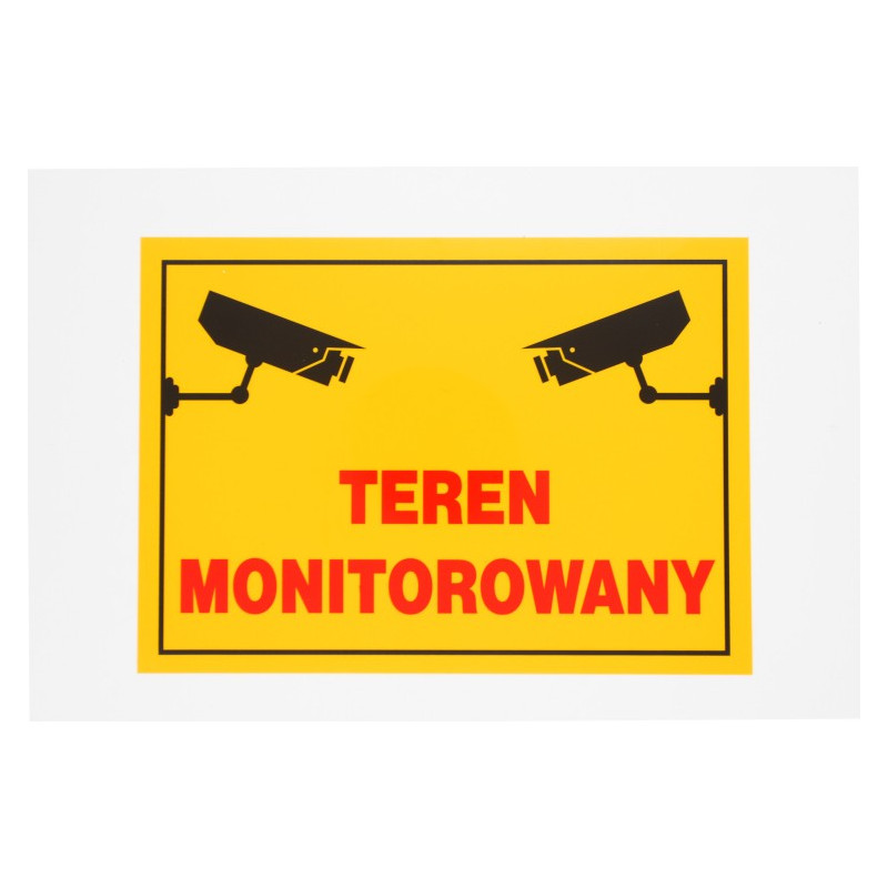 Znak informacyjny - Teren monitorowany Płyta PCV 2