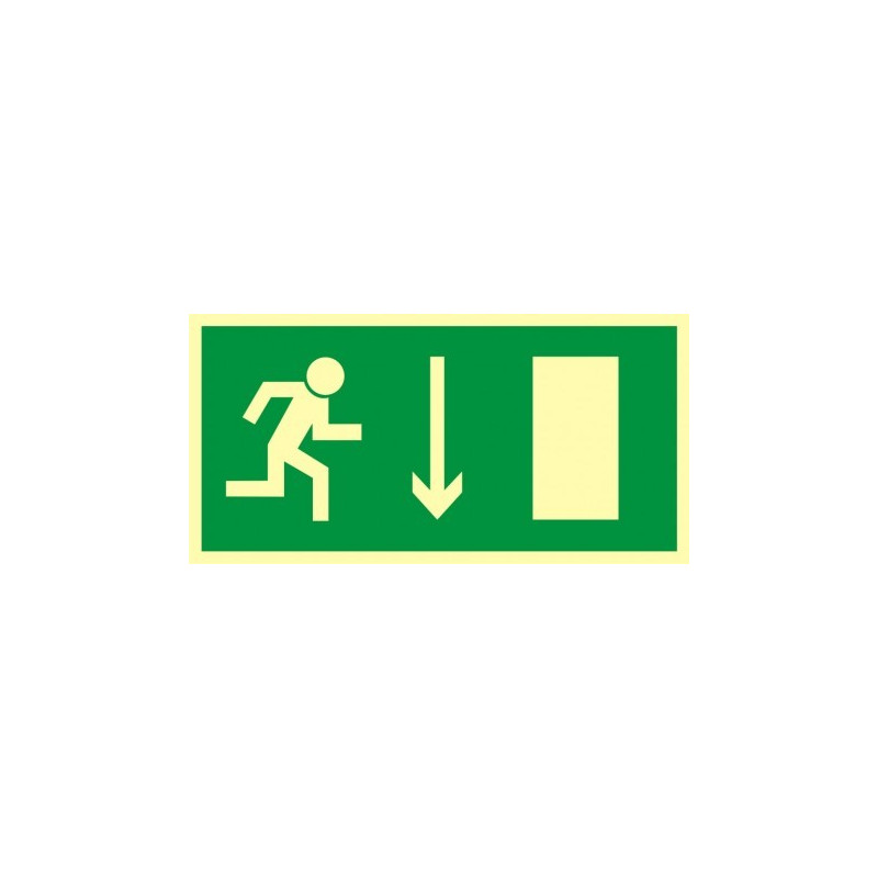Znak ewakuacyjny-(AC014)Kierunek do wyjścia drogi