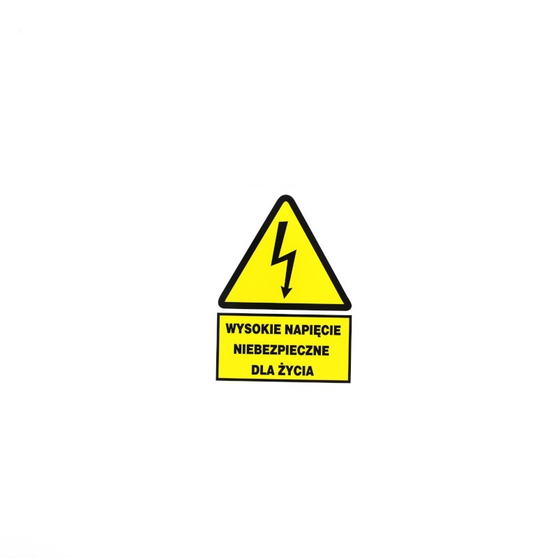 Znak elektryczny - wysokie napięcie niebezpieczne