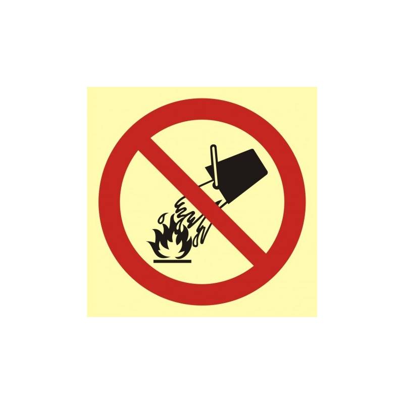 Znak przeciwpożarowy-Zakaz gaszenia wodą BA003 Pły